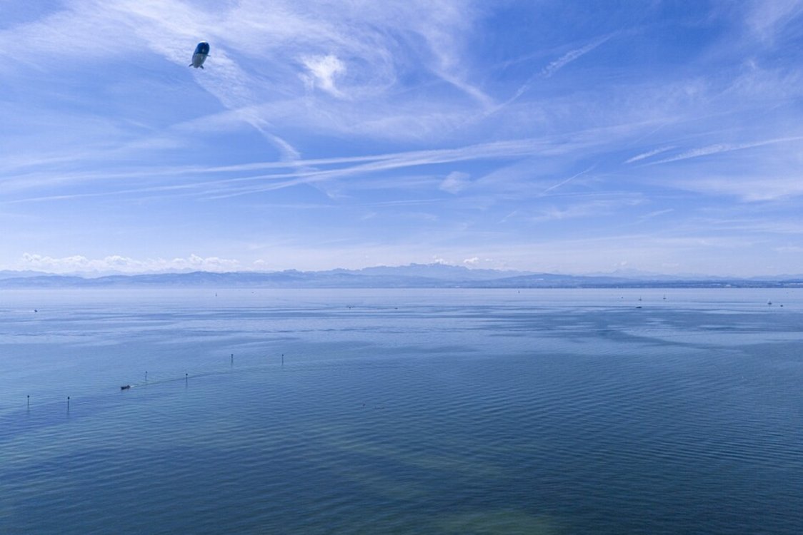 Vogelperspektive auf den Bodensee – Seegut Zeppelin 